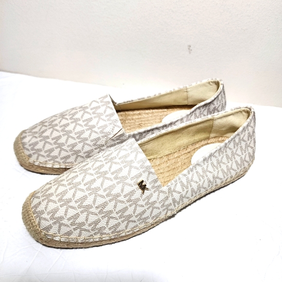 Michael Kors Kendrick Logo Printed Slip-On Espadrilles Women's Size 9M Shoes - Picture 1 of 9